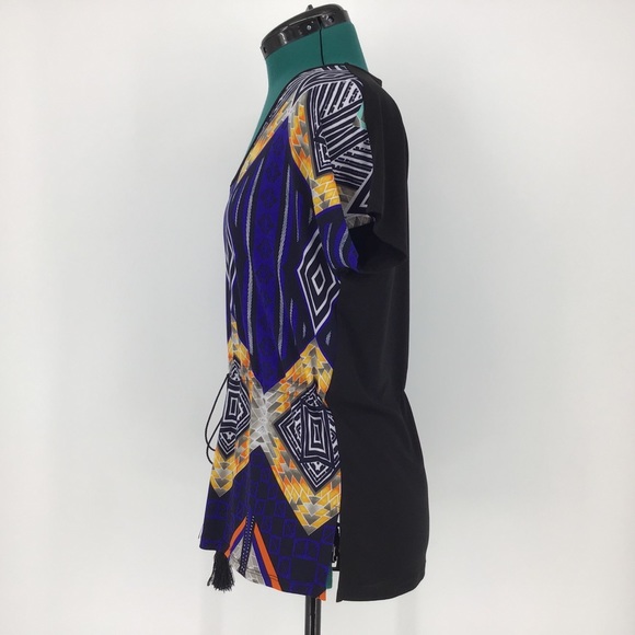 M.I.K.O. Geometric Patterned Top with Rope Belt XS - Picture 6 of 16